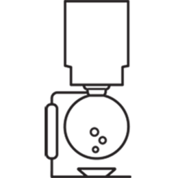 Siphon brew method illustration