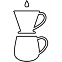 Pour-over brew method illustration