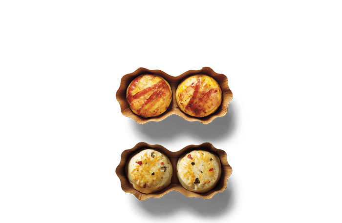 Two different sous vide egg bites
