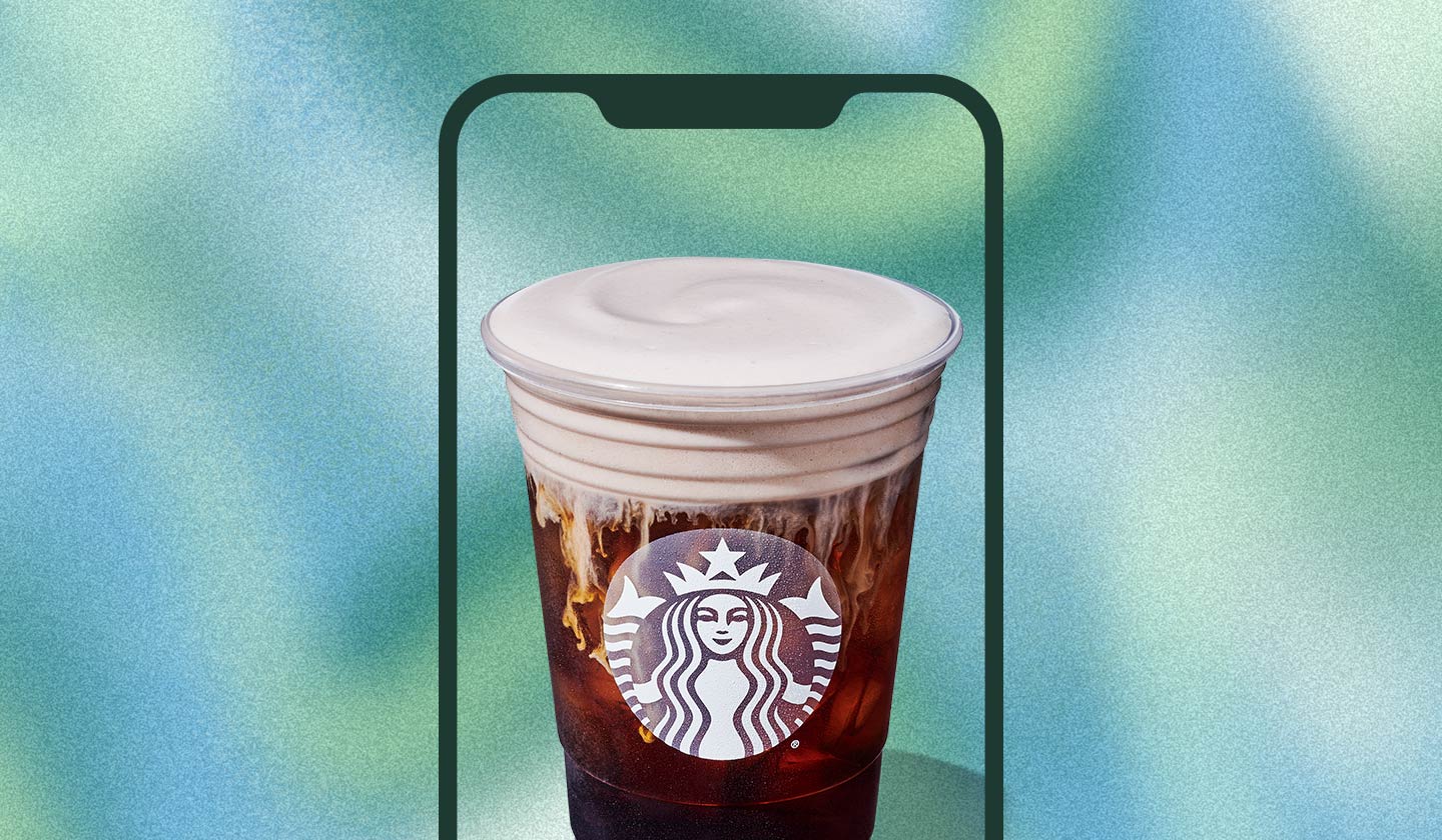 Chocolate Cream Cold Brew in a phone