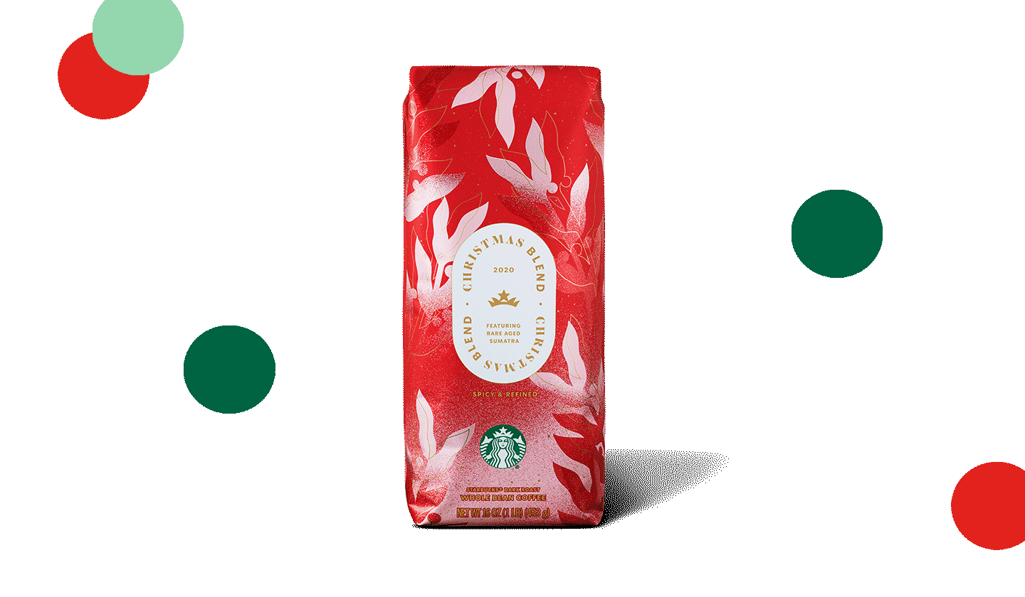 A bag of Christmas Blend