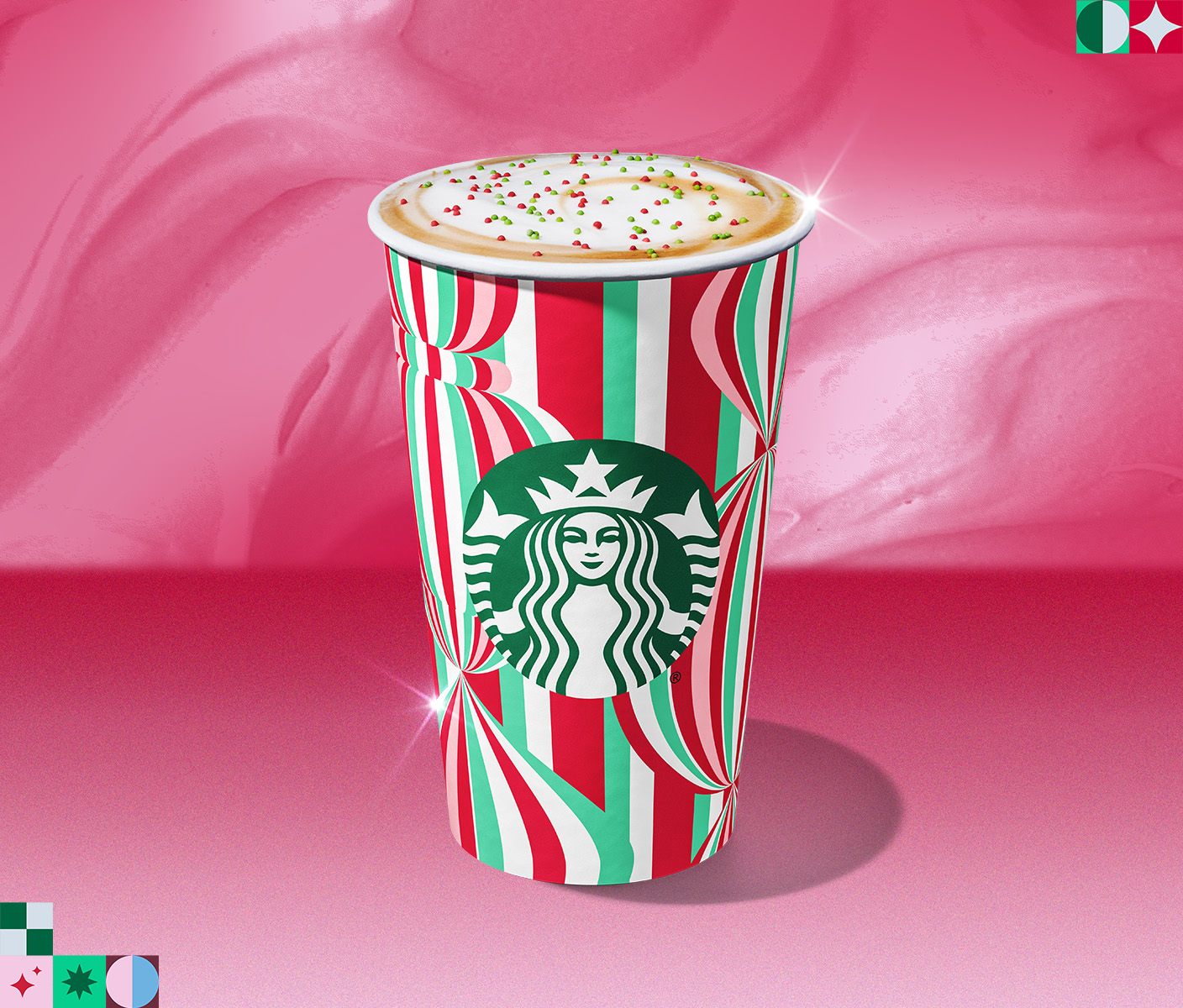 A Starbucks holiday beverage