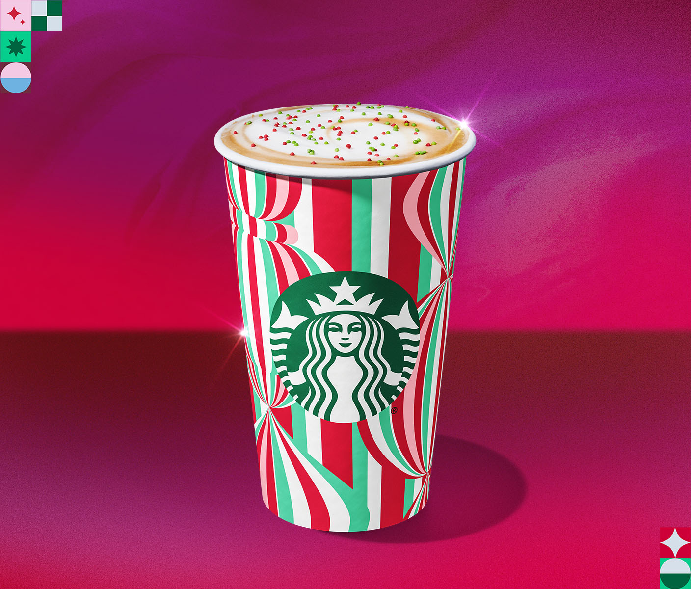 A Starbucks holiday beverage