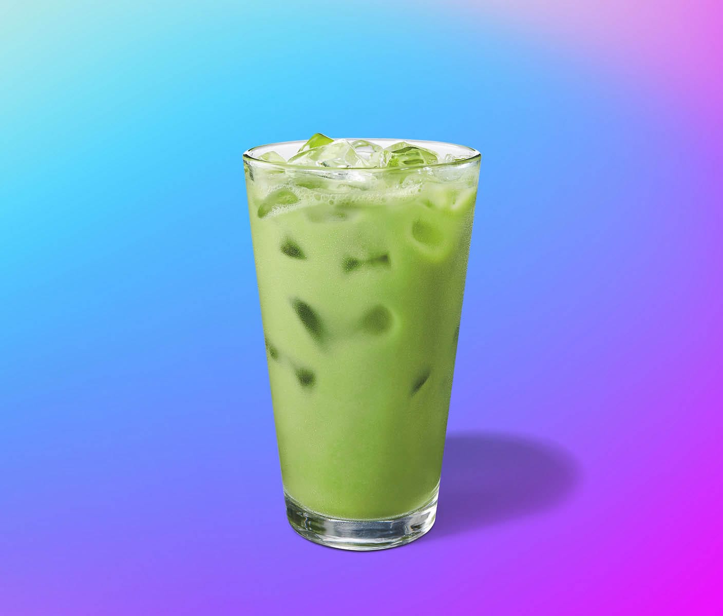 Boisson glacée onctueuse et vert vif
