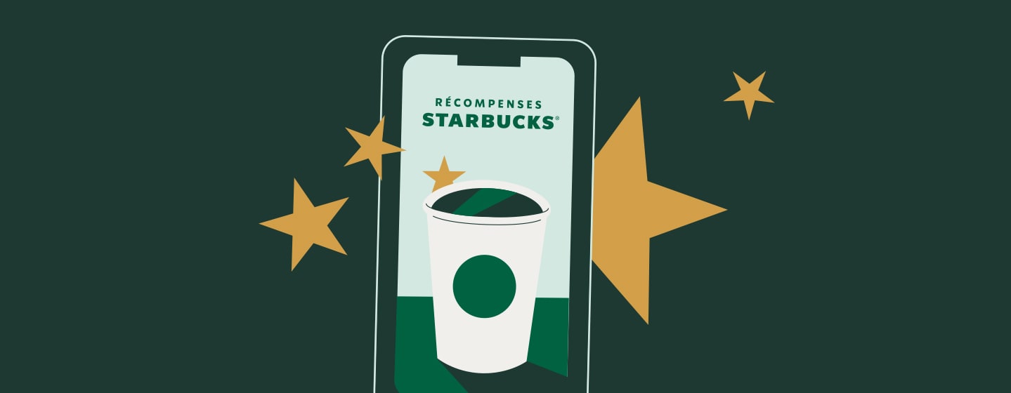 Une boisson Starbucks sur un téléphone.